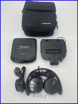 Sony Discman D-131 Compact Disc Portable CD Player with Car Mount Tested & Working