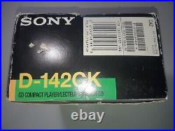 Sony Discman D-142CK CD Player In Box With Car Mounting Kit Tested Mega Bass