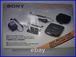 Sony Discman D-142CK CD Player In Box With Car Mounting Kit Tested Mega Bass