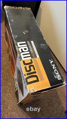 Sony Discman D-142ck Car Kit With Speakers CD Disc Player Rare Vintage Retro