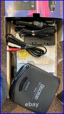 Sony Discman D-142ck Car Kit With Speakers CD Disc Player Rare Vintage Retro