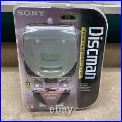 Sony Discman D-191 Silver Portable CD Player Walkman Digital Mega Bass NIP