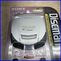 Sony Discman D-191 Silver Portable CD Player Walkman Digital Mega Bass NIP