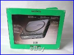 Sony Discman D-20 Compact CD Player Boxed, Tested / Working. Vintage, Walkman
