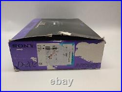 Sony Discman D-202 In Box with Earphones/ Power Cables CD Compact Disc Player