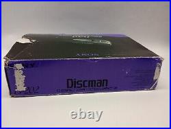 Sony Discman D-202 In Box with Earphones/ Power Cables CD Compact Disc Player