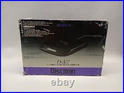 Sony Discman D-202 In Box with Earphones/ Power Cables CD Compact Disc Player