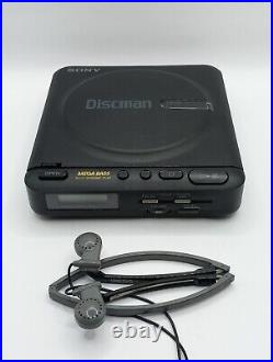 Sony Discman D-22 Boxed With Vintage Mdr-A10 Headphones