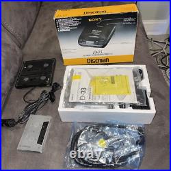 Sony Discman D-33 CD Compact Player Complete In Box CIB