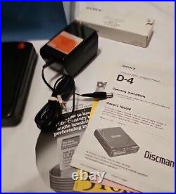 Sony Discman D-4 Compact Player Portable CD Player Tested & Working Withbox Paper