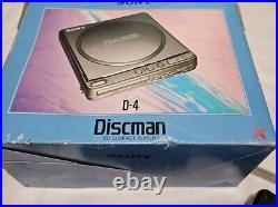 Sony Discman D-4 Compact Player Portable CD Player Tested & Working Withbox Paper
