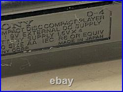 Sony Discman D-4 portable CD player (no power)