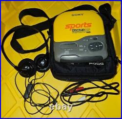 Sony Discman D-451SP Vintage Sports Compact Disc (CD Player) ESP KOSS Headphones