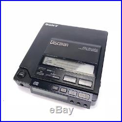 Sony Discman D-555 CD Player Vintage Good Condition with Battery Case AS IS