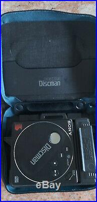 Sony Discman D-88 CD Player with Case and Power