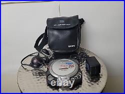 Sony Discman D-EG7 Portable CD Player ESP2 RETRO With Strap Bag Headphones Plug