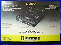 Sony Discman D-t24 Ac Adapter, Battery Pack, Remote & Earbuds Brand New! Mint