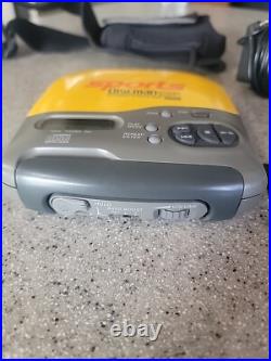 Sony Discman ESP CD Player SPORTS Yellow D-421SP Tested Works Excellent