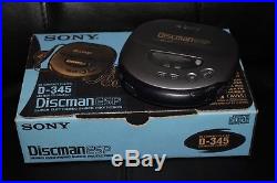 Sony Discman ESP D-345 Personal CD Player (Mint Condition) Boxed