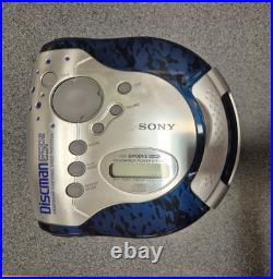 Sony Discman ESP2 D-ES55 Portable Sports CD Player Rare Retro Blue