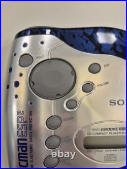 Sony Discman ESP2 D-ES55 Portable Sports CD Player Rare Retro Blue