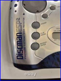 Sony Discman ESP2 D-ES55 Portable Sports CD Player Rare Retro Blue