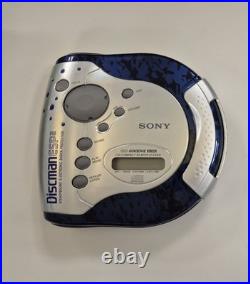 Sony Discman ESP2 D-ES55 Portable Sports CD Player Rare Retro Blue