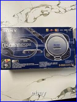 Sony Discman ESP2 Groove D-EG5 Nice Condition With Box. Black Silver Blue No He