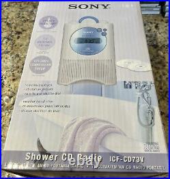 Sony ICF-CD73V Shower CD Player Clock Weather Radio NEW SEALED MINT