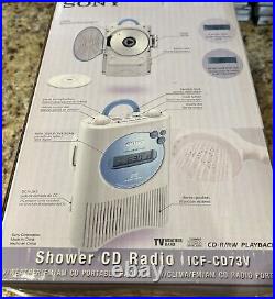 Sony ICF-CD73V Shower CD Player Clock Weather Radio NEW SEALED MINT