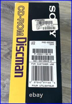 Sony PRD-650MC CD-ROM Discman MacIntosh Compatible for PowerBook Quad Speed NIOB