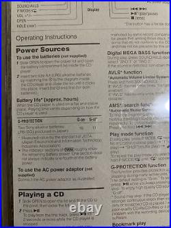 Sony PSYC CD Walkman Portable CD Player Black (D-EJ010) Brand New in Package