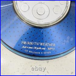 Sony PSYC D-NF420 Atrac3Plus CD MP3 Walkman AM FM Radio Headphone with Case Logic