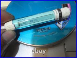 Sony Portable CD Player Walkman High sound quality model D-NE730 Blue Vintage JP