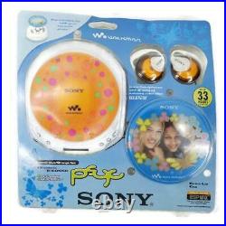 Sony Psyc CD Walkman D-EQ550 Summer Blue Orange Fizz Blister Pack New Old Stock