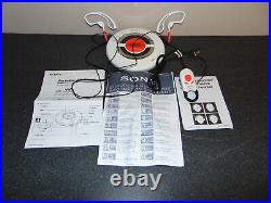 Sony Psyc Flare White Walkman Portable CD Player + Remote + Headphones (D-EJ100)