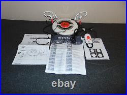 Sony Psyc Flare White Walkman Portable CD Player + Remote + Headphones (D-EJ100)