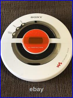 Sony Psyc Flare White Walkman Portable CD Player + Remote + Headphones (D-EJ100)
