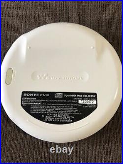 Sony Psyc Flare White Walkman Portable CD Player + Remote + Headphones (D-EJ100)