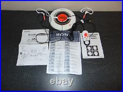 Sony Psyc Flare White Walkman Portable CD Player + Remote + Headphones (D-EJ100)