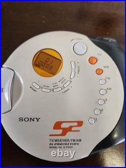 Sony S2 Sports Walkman Portable CD Player Weather/AM/FM Radio Preowned Tested