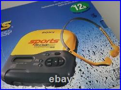 Sony Sport Discman ESP d-451sp NEW IN BOX retro NOS Yellow RARE water resistant