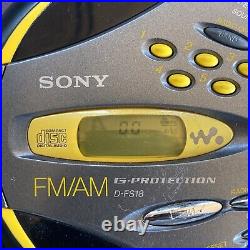 Sony Sports D-FS18 Walkman Portable CD Player FM/AM Radio G-Protection