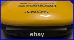 Sony Sports Discman CD Player ESP Yellow & Gray (D-421SP) No Headphones