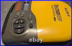 Sony Sports Discman CD Player ESP Yellow & Gray (D-421SP) No Headphones