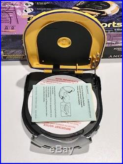 Sony Sports Discman ESP2 Portable CD Walkman Player D-ES52CK Yellow with Car Kit