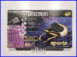 Sony Sports Discman ESP2 Portable CD Walkman Player D-ES52CK Yellow with Car Kit