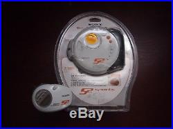 Sony Sports S2 CD Walkman D-FS601 Portable Player FM AM Radio Works with AC Adapte