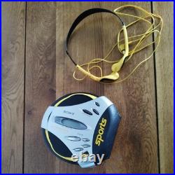 Sony Sports Walkman Portable CD Player D-SJ15 mdr-w014 headphones