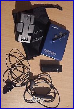 Sony WM-EX674 Walkman, remote, headphones, battery pack, charger